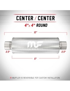 Silenziatore universale Magnaflow tondo 4 x12 uscite 2 5 2 5 Center