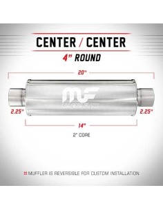 Silenziatore universale Magnaflow tondo 4 x20 uscite 2 25 2 25 Cent