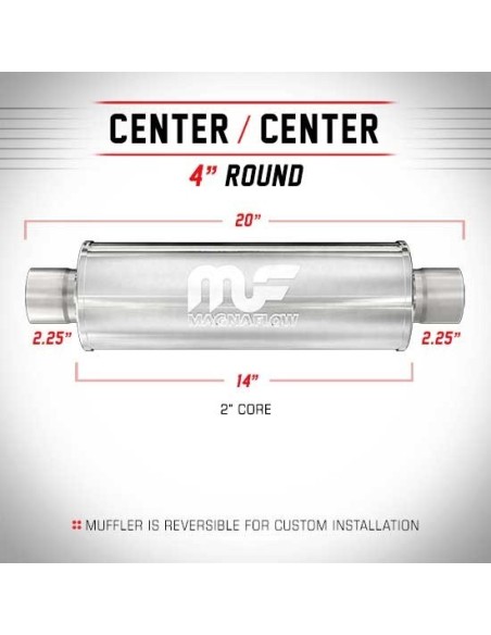 Silenziatore universale Magnaflow tondo 4 x20 uscite 2 25 2 25 Cent