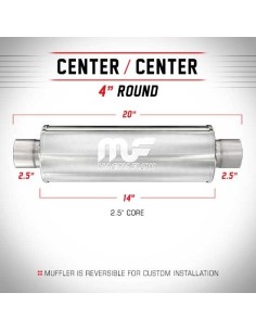 Silenziatore universale Magnaflow tondo 4 x20 uscite 2 5 2 5 Center