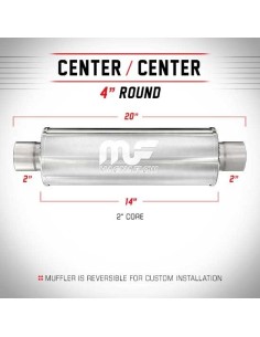 Silenziatore universale Magnaflow tondo 4 x20 uscite 2 2 Center