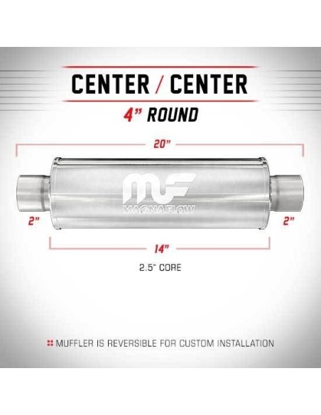 Silenziatore universale Magnaflow tondo 4 x20 uscite 2 2 Center