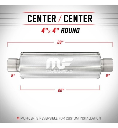Silenziatore universale Magnaflow tondo 4 x28 uscite 2 2 Center