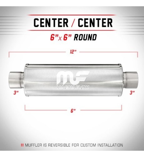 Silenziatore universale Magnaflow tondo 6 x12 uscite 3 3 Center
