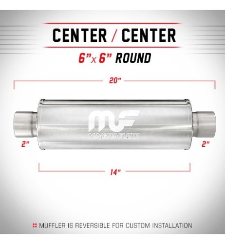 Silenziatore universale Magnaflow tondo 6 x20 uscite 2 2 Center