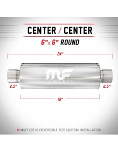 Silenziatore universale Magnaflow tondo 6 x24 uscite 2 5 2 5 Center