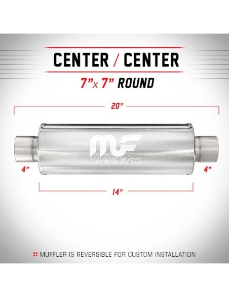 Silenziatore universale Magnaflow tondo 7 x20 uscite 4 4 Center