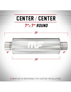 Silenziatore universale Magnaflow tondo 7 x30 uscite 4 4 Center