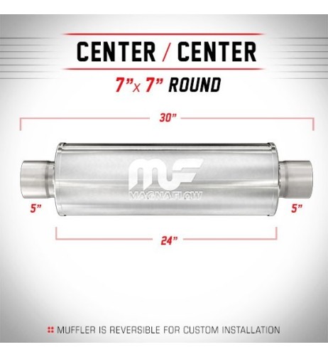 Silenziatore universale Magnaflow tondo 7 x30 uscite 5 5 Center