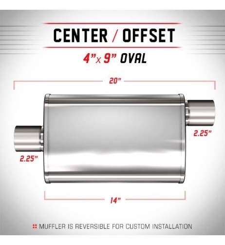 Silenziatore universale Magnaflow XL 4x9 20 oval 2 25 2 25 Center O