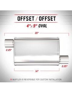 Silenziatore universale Magnaflow XL 4x9 20 oval 2 25 2 25 Offset O
