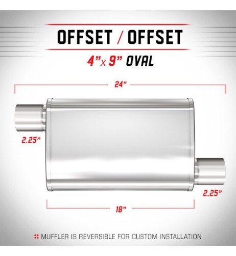 Silenziatore universale Magnaflow XL 4x9 24 oval 2 25 2 25 Offset O