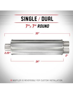 Silenziatore universale Magnaflow XL 7 tondo 30 2 25 2 Dual