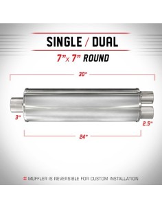 Silenziatore universale Magnaflow XL 7 tondo 30 3 2 5 Dual