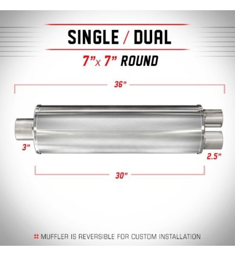 Silenziatore universale Magnaflow XL 7 tondo 36 3 2 5 Dual