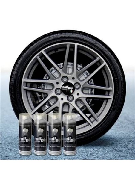 4 bombolette spray vernice removibile wrapping Full Dip Alluminio metalli