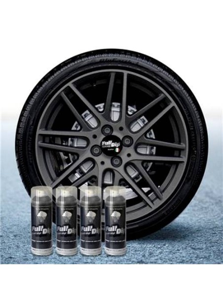 4 bombolette spray vernice removibile wrapping Full Dip Antracite metalli