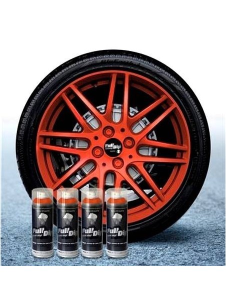 4 bombolette spray vernice removibile wrapping Full Dip Arancione metalli
