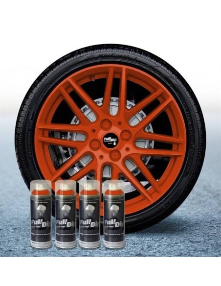 4 bombolette spray vernice removibile wrapping Full Dip Arancione opaco