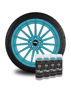 4 bombolette spray vernice removibile wrapping Full Dip Azzurro Kingsley