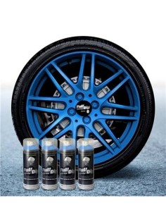 4 bombolette spray vernice removibile wrapping Full Dip Azzurro metallizz