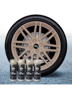 4 bombolette spray vernice removibile wrapping Full Dip Beige militare op