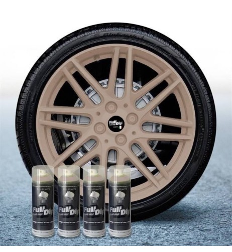 4 bombolette spray vernice removibile wrapping Full Dip Beige militare op