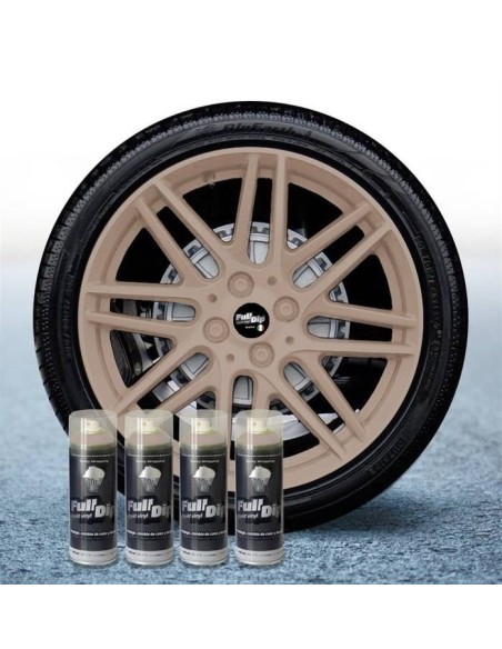 4 bombolette spray vernice removibile wrapping Full Dip Beige militare op