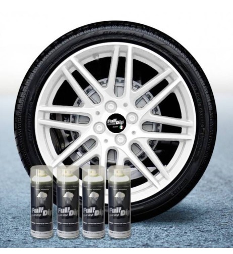 4 bombolette spray vernice removibile wrapping Full Dip Bianco opaco
