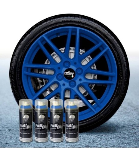 4 bombolette spray vernice removibile wrapping Full Dip Blu opaco