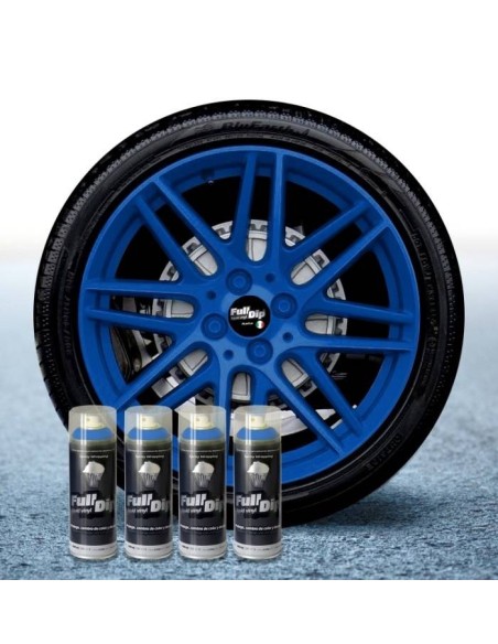 4 bombolette spray vernice removibile wrapping Full Dip Blu opaco