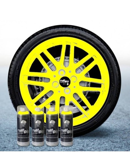 4 bombolette spray vernice removibile wrapping Full Dip Giallo opaco