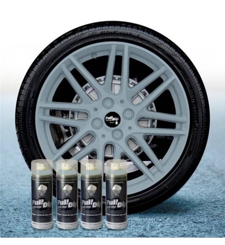 4 bombolette spray vernice removibile wrapping Full Dip Grigio nardo opac