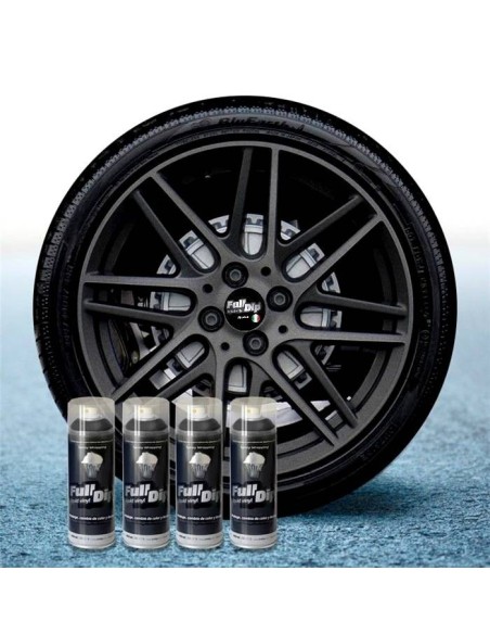 4 bombolette spray vernice removibile wrapping Full Dip Hyper black metal