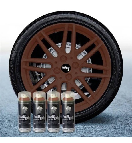 4 bombolette spray vernice removibile wrapping Full Dip Marrone militare