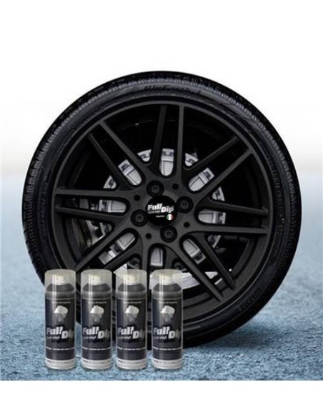 4 bombolette spray vernice removibile wrapping Full Dip Nero metallizzato