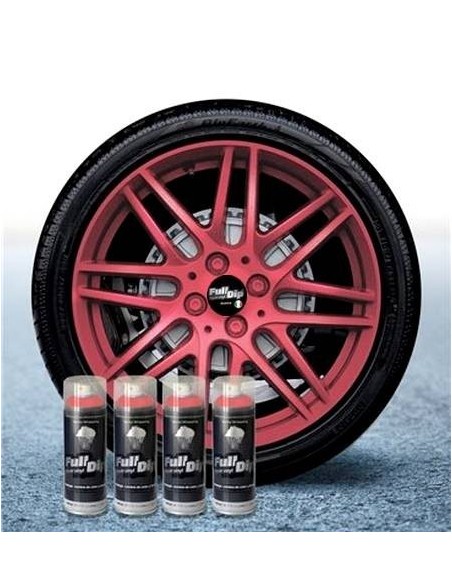 4 bombolette spray vernice removibile wrapping Full Dip Rosa metallizzato