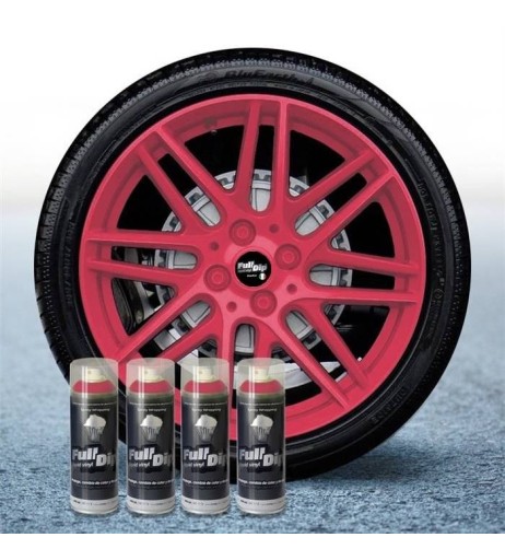 4 bombolette spray vernice removibile wrapping Full Dip Rosa opaco