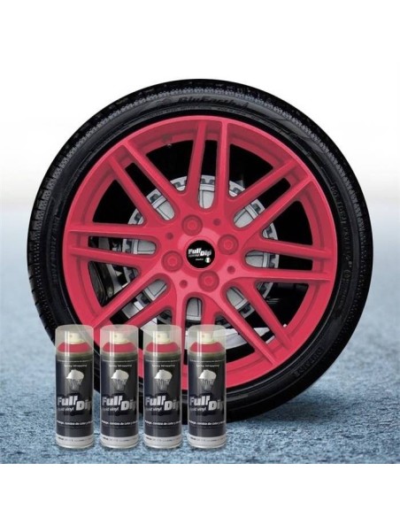 4 bombolette spray vernice removibile wrapping Full Dip Rosa opaco