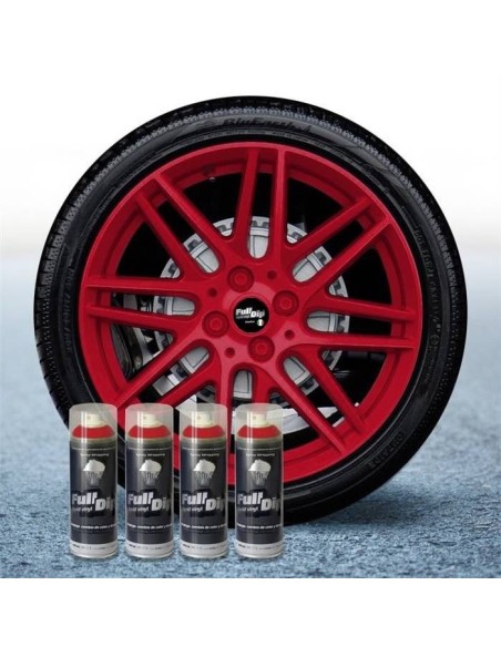 4 bombolette spray vernice removibile wrapping Full Dip Rosso ciliegia