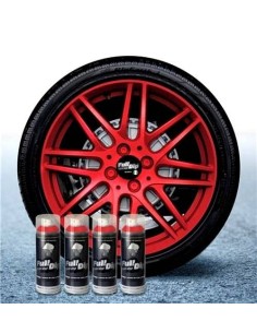 4 bombolette spray vernice removibile wrapping Full Dip Rosso metallizzat