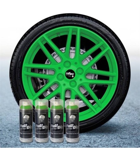 4 bombolette spray vernice removibile wrapping Full Dip Verde lime