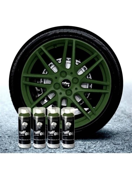 4 bombolette spray vernice removibile wrapping Full Dip Verde militare 2 