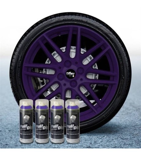 4 bombolette spray vernice removibile wrapping Full Dip Viola opaco