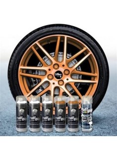 Kit vernice removibile spray wrapping Full Dip 4 cerchi Arancione perla l