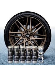 Kit vernice removibile spray wrapping Full Dip 4 cerchi Diamante dorato l