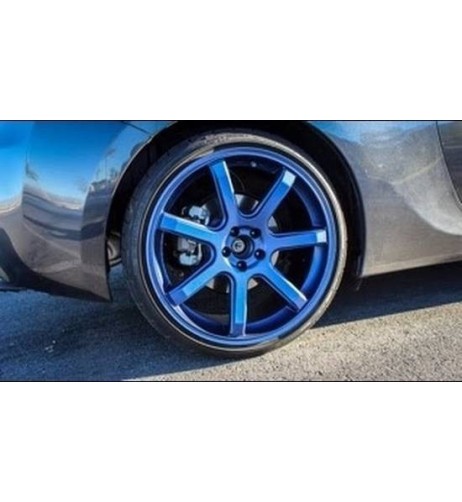 Kit vernice removibile spray wrapping Full Dip 4 cerchi Azzurro metalliz l