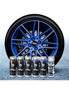 Kit vernice removibile spray wrapping Full Dip 4 cerchi Diamante azzurro lu