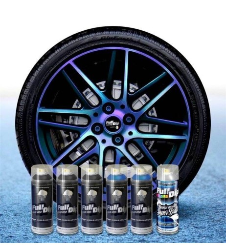 Kit vernice removibile spray wrapping Full Dip 4 cerchi Standard camaleon l