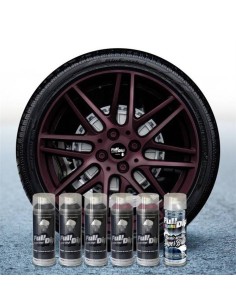 Kit vernice removibile spray wrapping Full Dip per 4 cerchi Deep purple l